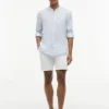 Regular Fit Band Collar Linen Shirt Regular Fit Band Collar Linen Shirt