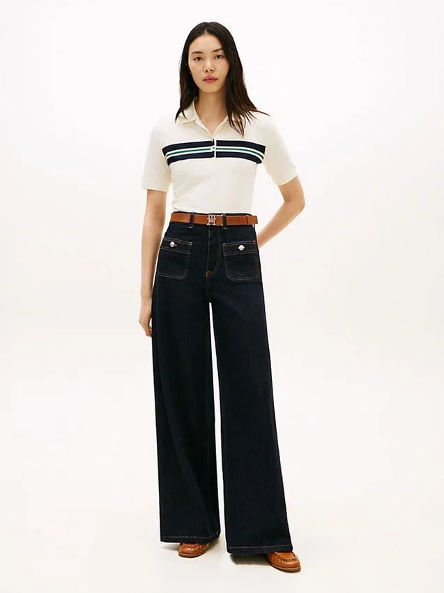 Regular Fit Block Stripe Stretch Polo Regular Fit Block Stripe Stretch Polo