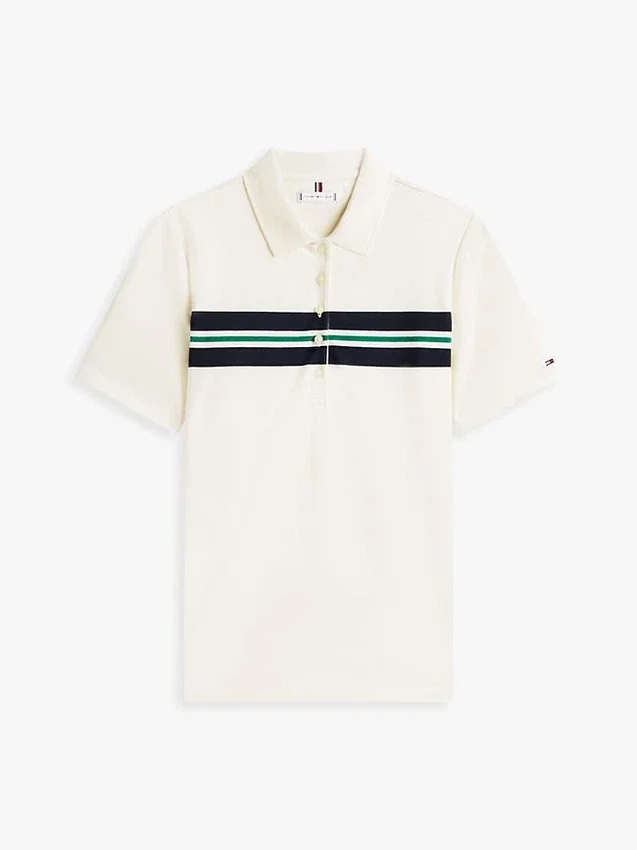 Regular Fit Block Stripe Stretch Polo Regular Fit Block Stripe Stretch Polo