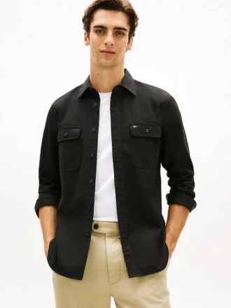 Regular Fit Brushed Twill Overshirt