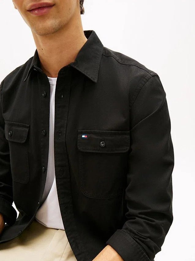 Regular Fit Brushed Twill Overshirt Regular Fit Brushed Twill Overshirt