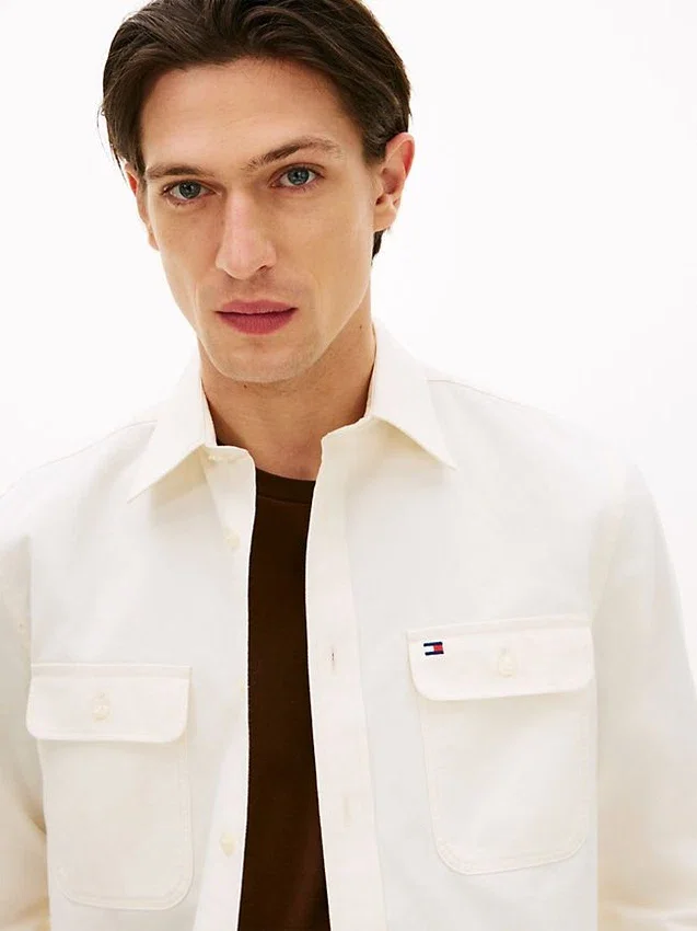 Regular Fit Brushed Twill Overshirt Regular Fit Brushed Twill Overshirt
