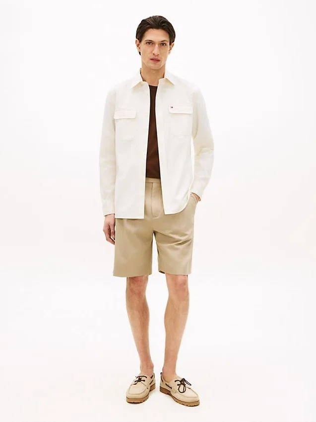 Regular Fit Brushed Twill Overshirt Regular Fit Brushed Twill Overshirt
