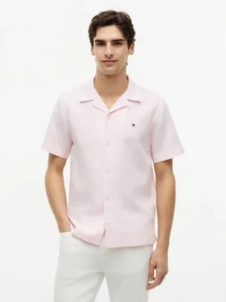 Regular Fit Cotton-Linen Camp Shirt