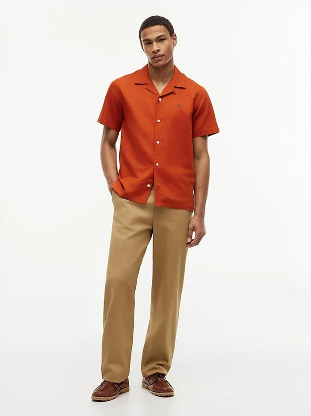 Regular Fit Cotton-Linen Camp Shirt Regular Fit Cotton-Linen Camp Shirt