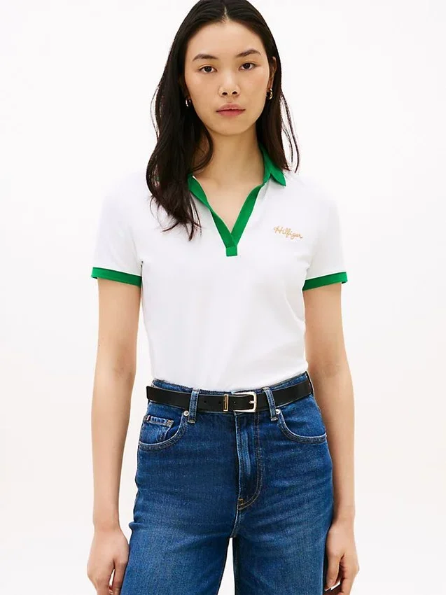 Regular Fit Embroidered Script Logo Polo Regular Fit Embroidered Script Logo Polo