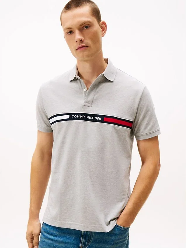 Regular Fit Embroidered Stripe Polo Regular Fit Embroidered Stripe Polo