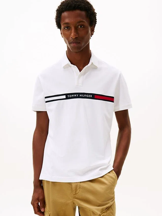 Regular Fit Embroidered Stripe Polo Regular Fit Embroidered Stripe Polo