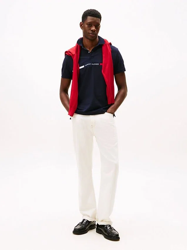 Regular Fit Embroidered Stripe Polo Regular Fit Embroidered Stripe Polo