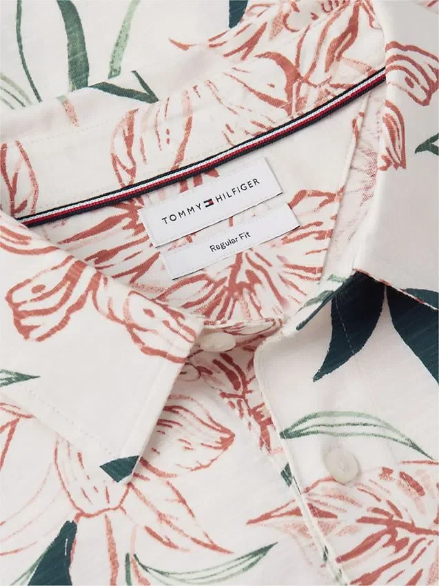Regular Fit Floral Print Jersey Polo Regular Fit Floral Print Jersey Polo