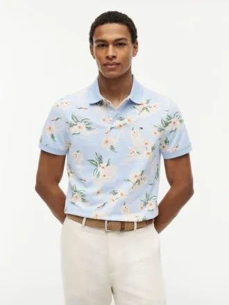 Regular Fit Floral Print Polo