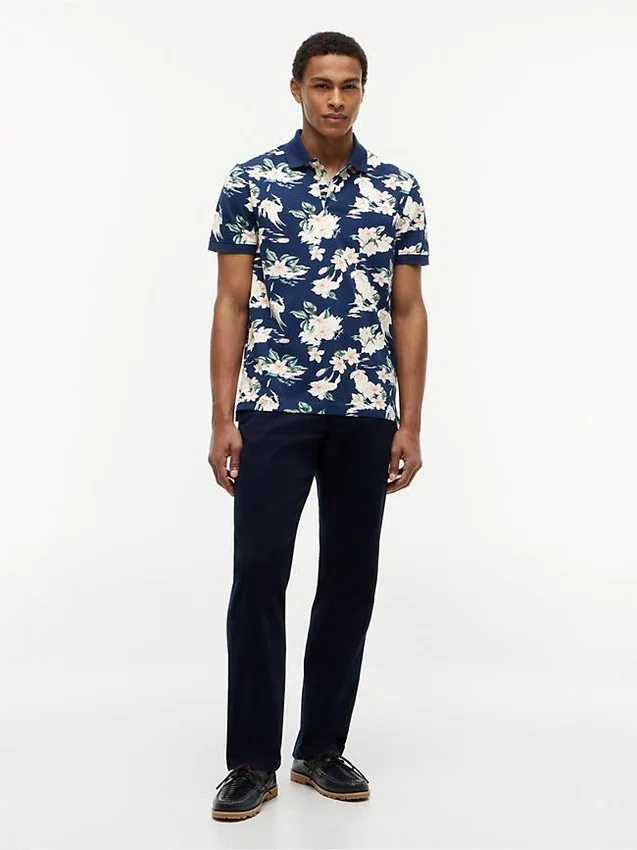 Regular Fit Floral Print Polo Regular Fit Floral Print Polo