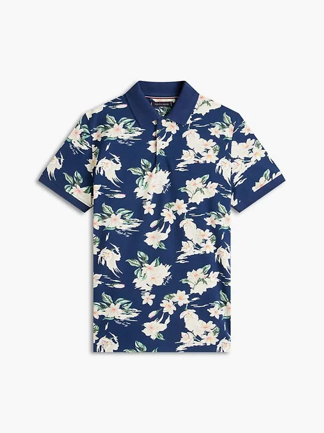 Regular Fit Floral Print Polo Regular Fit Floral Print Polo
