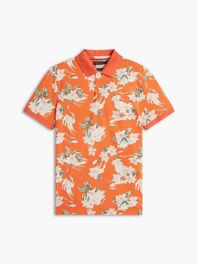 Regular Fit Floral Print Polo Regular Fit Floral Print Polo