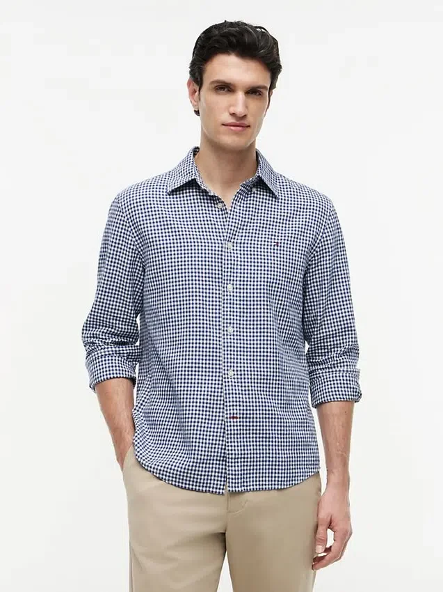 Regular Fit Gingham Linen-Blend Shirt Regular Fit Gingham Linen-Blend Shirt
