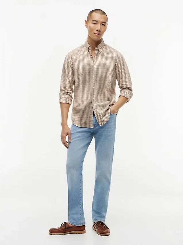 Regular Fit Gingham Linen-Blend Shirt Regular Fit Gingham Linen-Blend Shirt