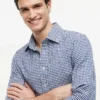 Regular Fit Gingham Linen-Blend Shirt Regular Fit Gingham Linen-Blend Shirt