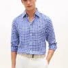 Regular Fit Gingham Linen Shirt Regular Fit Gingham Linen Shirt