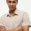 Regular Fit Glen Plaid Linen-Blend Shirt Regular Fit Glen Plaid Linen-Blend Shirt