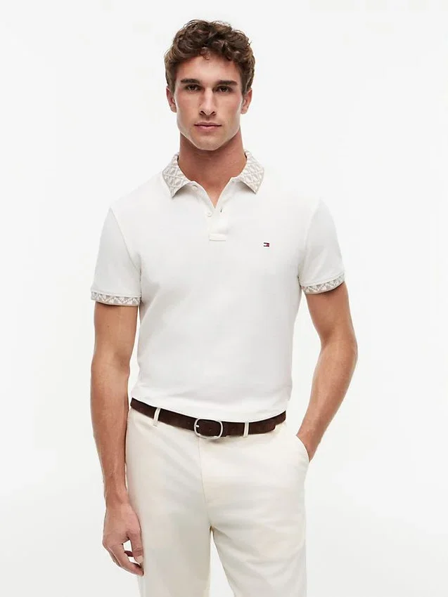 Regular Fit Jacquard Collar Polo Regular Fit Jacquard Collar Polo