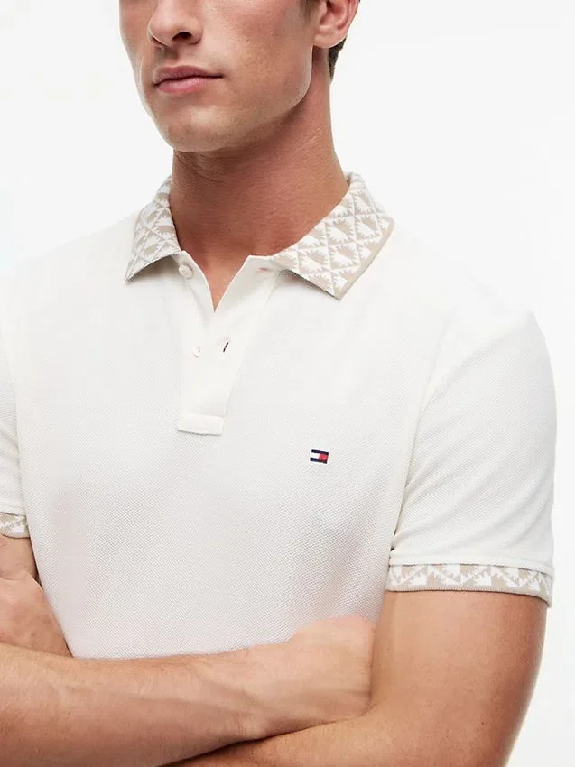 Regular Fit Jacquard Collar Polo Regular Fit Jacquard Collar Polo