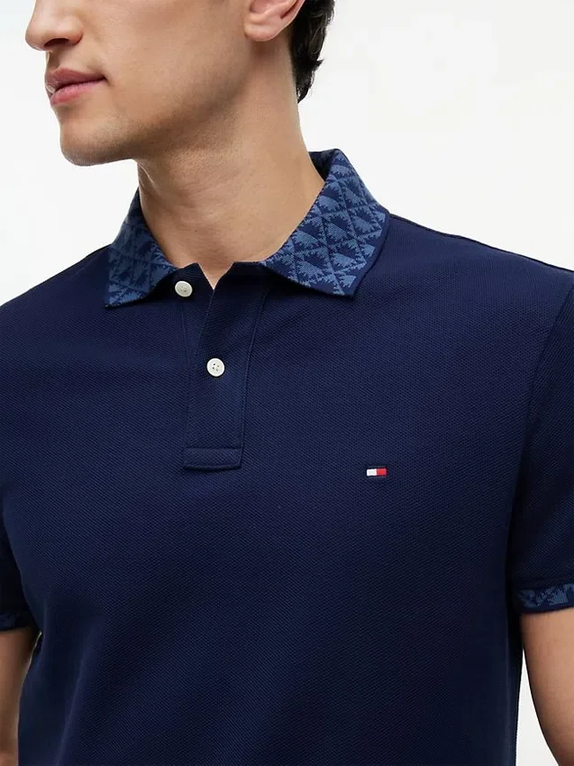Regular Fit Jacquard Collar Polo Regular Fit Jacquard Collar Polo