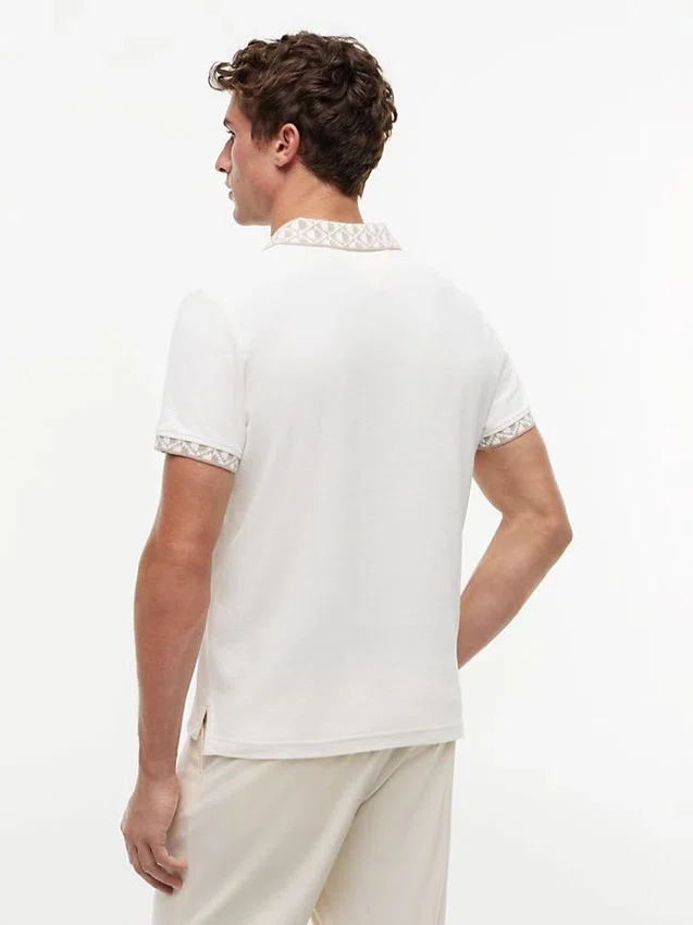 Regular Fit Jacquard Collar Polo Regular Fit Jacquard Collar Polo