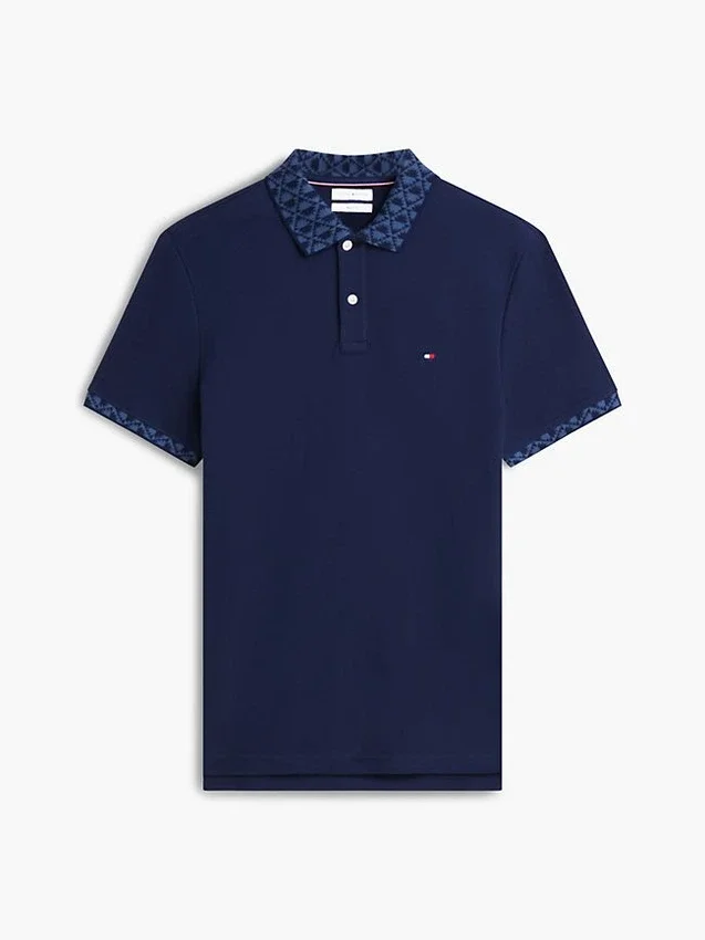 Regular Fit Jacquard Collar Polo Regular Fit Jacquard Collar Polo