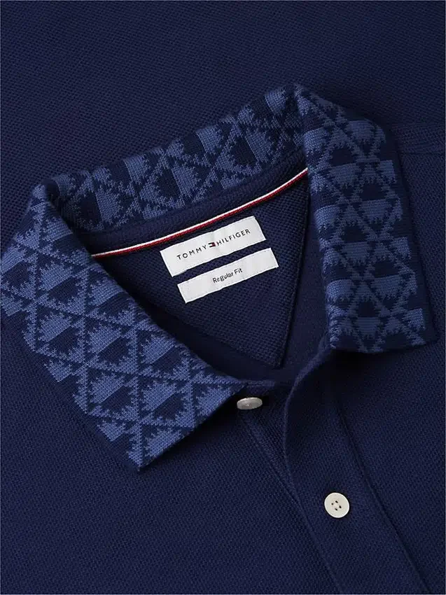 Regular Fit Jacquard Collar Polo Regular Fit Jacquard Collar Polo