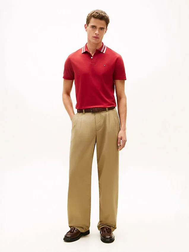 Regular Fit Jacquard Tipped Polo Regular Fit Jacquard Tipped Polo