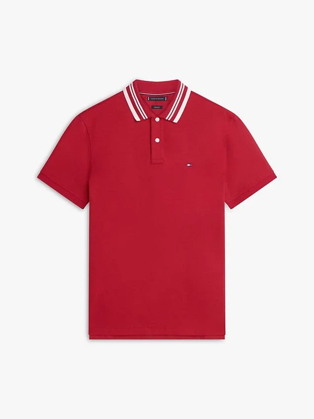 Regular Fit Jacquard Tipped Polo Regular Fit Jacquard Tipped Polo