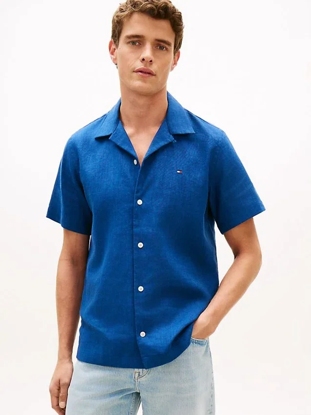 Regular Fit Linen-Blend Camp Shirt Regular Fit Linen-Blend Camp Shirt