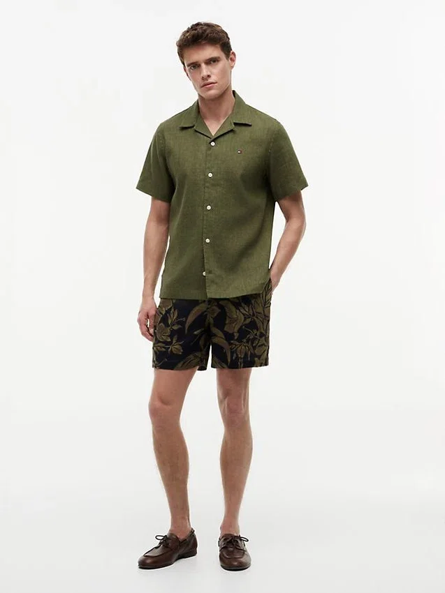 Regular Fit Linen-Blend Camp Shirt Regular Fit Linen-Blend Camp Shirt