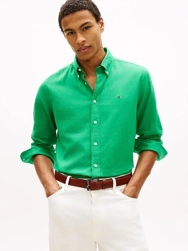 Regular Fit Linen-Blend Shirt Regular Fit Linen-Blend Shirt