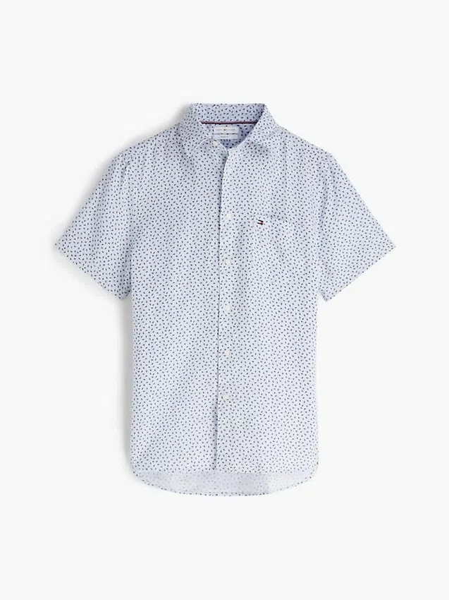 Regular Fit Linen Sailing Print Shirt Regular Fit Linen Sailing Print Shirt