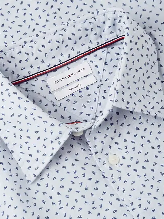 Regular Fit Linen Sailing Print Shirt Regular Fit Linen Sailing Print Shirt