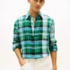 Regular Fit Madras Check Linen Shirt