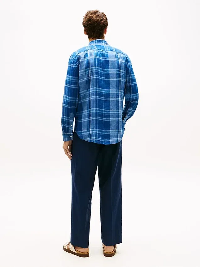 Regular Fit Madras Check Linen Shirt Regular Fit Madras Check Linen Shirt