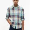 Regular Fit Madras Linen-Blend Shirt Regular Fit Madras Linen-Blend Shirt