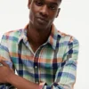 Regular Fit Madras Linen-Blend Shirt Regular Fit Madras Linen-Blend Shirt