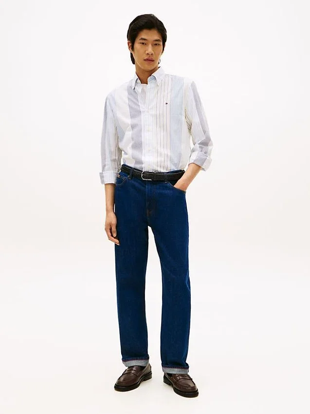 Regular Fit Mix Stripe All-Day Shirt Regular Fit Mix Stripe All-Day Shirt