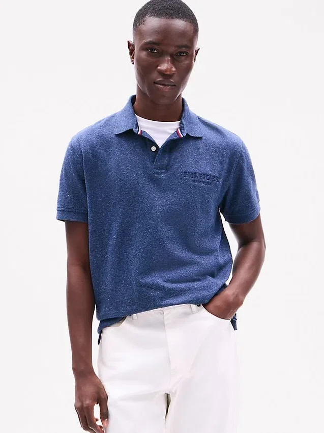 Regular Fit Monotype Mouline Polo Regular Fit Monotype Mouline Polo