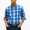Regular Fit Plaid Linen-Blend Shirt Regular Fit Plaid Linen-Blend Shirt