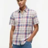 Regular Fit Plaid Linen-Blend Shirt Regular Fit Plaid Linen-Blend Shirt