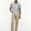 Regular Fit Plaid Linen-Blend Shirt Regular Fit Plaid Linen-Blend Shirt