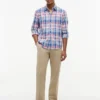 Regular Fit Plaid Linen-Blend Shirt Regular Fit Plaid Linen-Blend Shirt