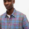 Regular Fit Plaid Linen-Blend Shirt Regular Fit Plaid Linen-Blend Shirt