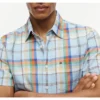 Regular Fit Plaid Linen-Blend Shirt Regular Fit Plaid Linen-Blend Shirt