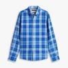Regular Fit Plaid Linen-Blend Shirt Regular Fit Plaid Linen-Blend Shirt