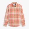 Regular Fit Plaid Linen-Blend Shirt Regular Fit Plaid Linen-Blend Shirt